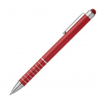 Długopis metalowy do ekranów dotykowych - czerwony