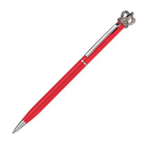 Długopis metalowy  z koroną - czerwony