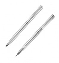 Zestaw piśmienny długopis i ołówek RENEE Pierre Cardin - srebrny