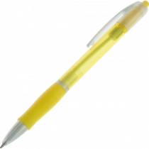 Długopis plastikowy o żółtym kolorze