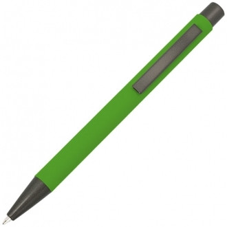 Długopis metalowy aluminiowy soft touch - zielony