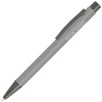 Długopis metalowy aluminiowy soft touch - szary